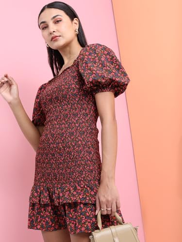 Image of Tokyo Talkies Floral Printed A-Line Dress