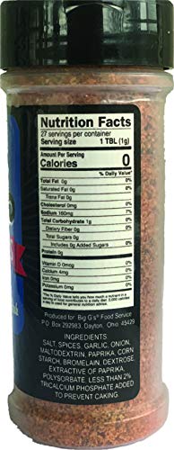 Original Barbecue BBQ Seasoning and Dry Rub, Award Winning, Special Blend of Herbs & Spices, Great on Everything! Grilling, Smoking, Roasting, Cooking, or Baking! By: Big G's Food Service