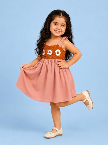 Image of Kidbea Girls Cotton Dresses | Stylish Printed & Checked Frocks | Party, Casual Summer Dress Collection for Kids