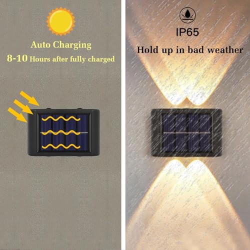 Applique murale solaire extérieure IP65 éclairage LED up and down lot de 18 - 4