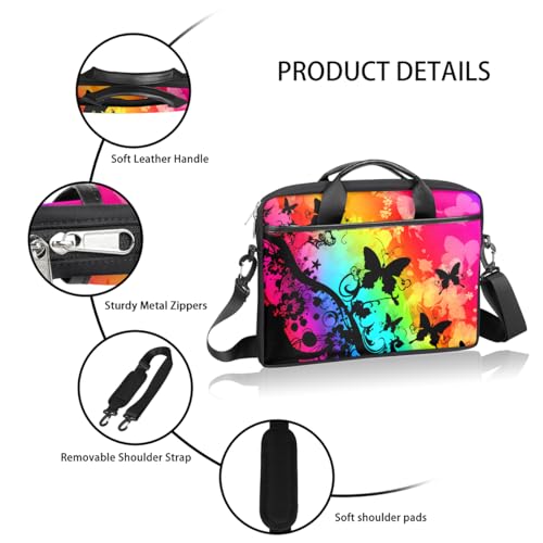 Sac ordinateur 15 pouces robuste contre les chocs motif papillon - 4