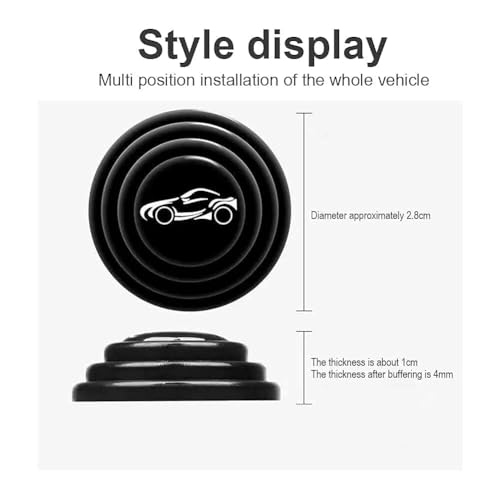 Image of Set of 12 Shock Absorber Rubber Protective Pads - Car Door Accessories Compatible with Enhanced Scorpio, Thar, XUV 300, 400, 700, Bolero, Marazzo, Kuv 100