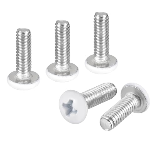 Vis à métaux #8-32x1/2 acier inoxydable 304 cruciforme Phillips tête cylindrique blanche DTGN