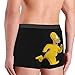 Homer Simpson Running Unique Men's Boxer Briefs Knickers Breathable Underpants Sports Underwear