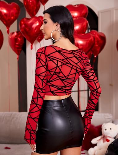 Image of Avidlove Women Mesh Crop Top Y2K Tie Front Tops Rave Top Sheer Cardigan Sexy V Neck Outfits S-2XL
