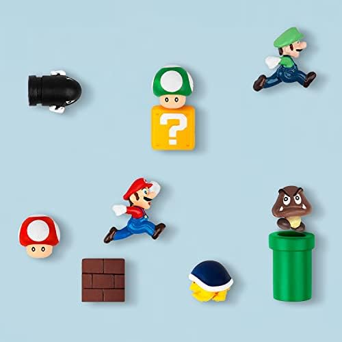 Mario Fridge Magnets 10 Pieces, 3D Fridge Magnets, Fridge Magnets Set, Children, Fridge Magnets Funny, for Home, Fridge Decoration, School, Office, Kitchen
