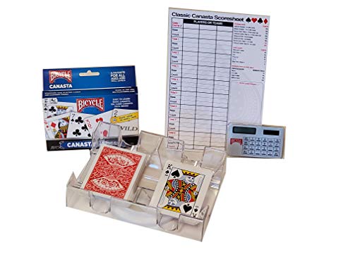 Canasta Bicycle Classic coffret de jeu de cartes traditionnel avec plateau et scores