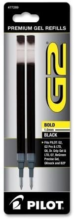 Wholesale CASE of 25 - Pilot G2 Bold Gel Pen Refills-Gel Refills, Bold, 2/PK, Black