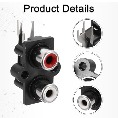 10 pcs conectores RCA hembra para panel PCB miniatura 5
