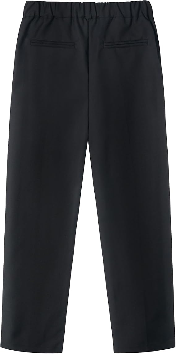 LOLANTA Pantalones Escolares Niño, Pantalones de Vestir Infantiles, Pantalon Pinzas Niño, Pantalón de Uniforme con Cintura Ajustable 3-13 Años