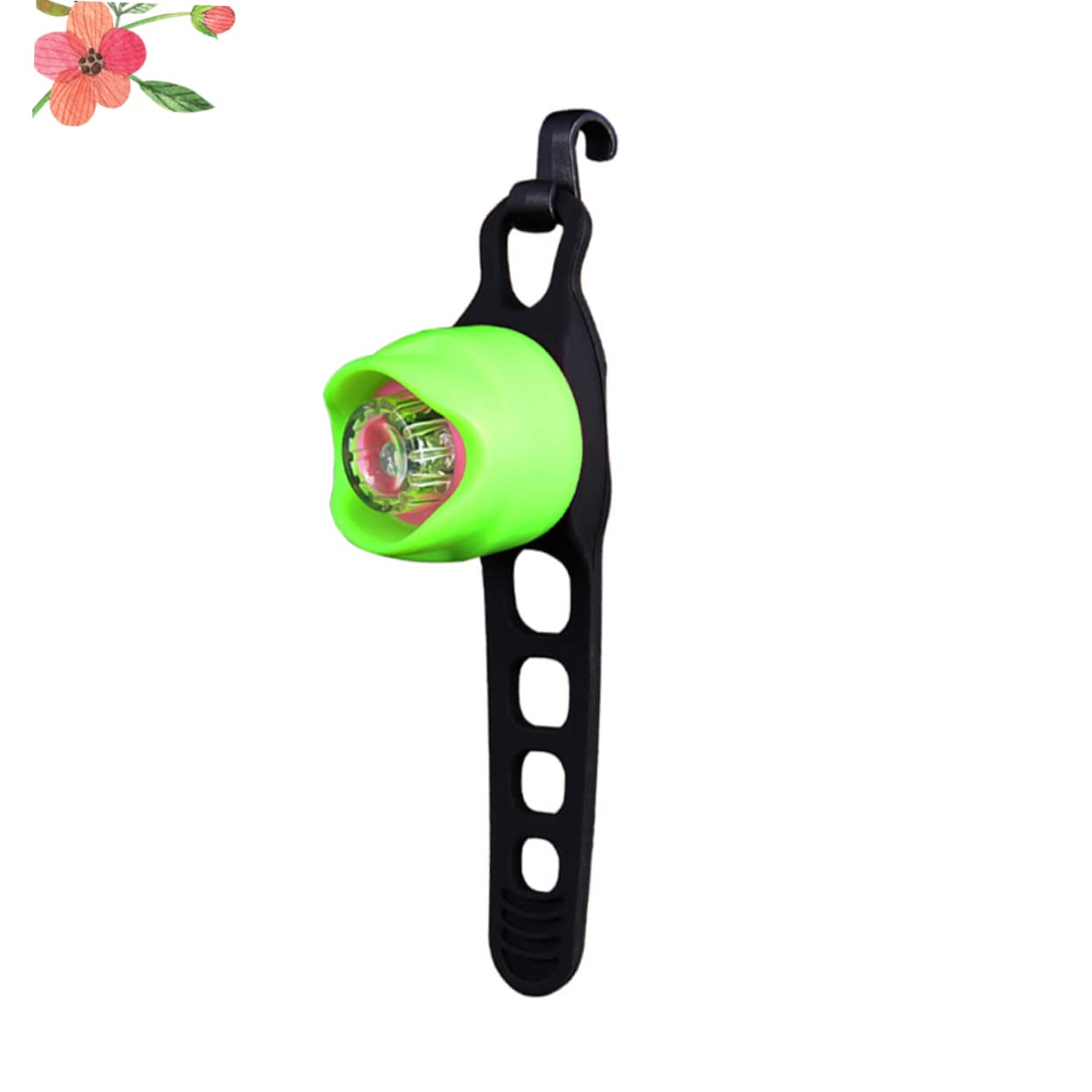 BESPORTBLE Gemstone Taillight Bike Warning Light with Flicker Modes for Night Riding Green Shell with for Enhanced Safety