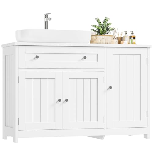 FOREHILL Waschbeckenunterschrank 90cm breit Unterschrank Badezimmerschrank...