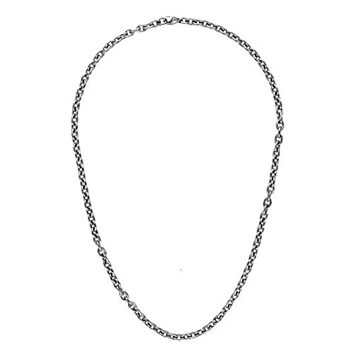 Jewelplus Platinum 5.2Mm Solid Rolo Belcher Oval Link Chain Necklace For Men Or Women - 30" #TOP1