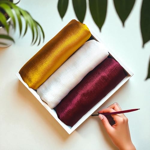 Image of Premium Muna Satin Hijab | Pack of 3 | 200 cm x 70 cm | Elegant Choice for All Occasions - Parties, Weddings & Festivals |