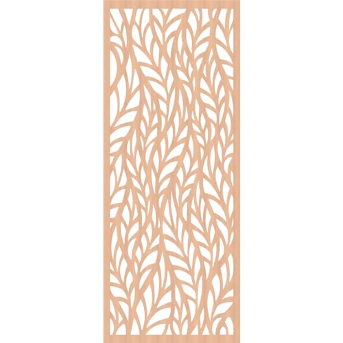 Image of 37 3 /8 inchW x 94 3 /8 inchH x 3 /8 inchT Ortonville Decorative Fretwork Wood Wall Panels, Alder