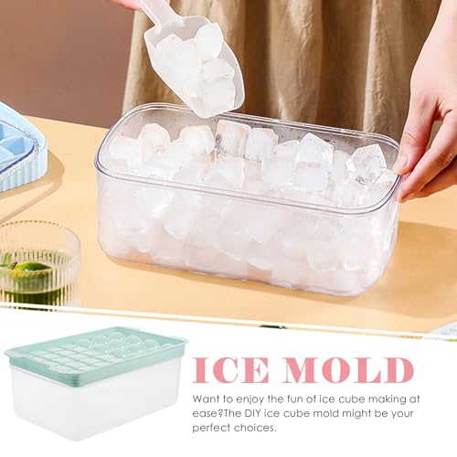 Molde para bolas y cubos de hielo con tapa y cuchara miniatura 6