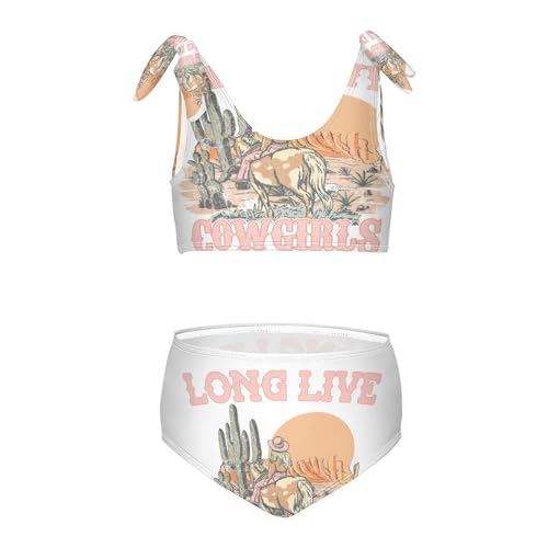 Image of QUGRL Girls Swimsuit Two Piece Swimwear Bathing Suit for Girls Tankini Bikini Set Size 3-12T