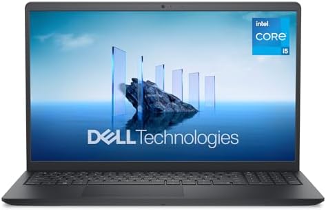 Dell 15 PC Portable DC15250 15,6" FHD (1920 x 1080) 120 Hz, Processeur Intel Core i5-1334U, Graphiques Intel UHD, 16 Go RAM, 512 Go SSD, Windows 11 Home, Clavier AZERTY - Noir Carbone
