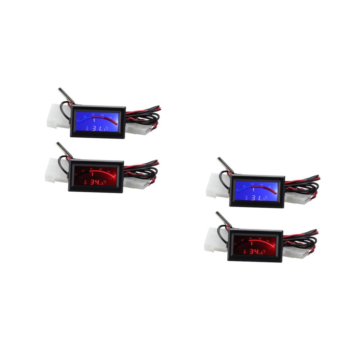 Garneck 2 Set Termometro Digitale Guidato Termometro Da Temperatura Display A Led Rettile Cucinando Da Incasso in Cucina Elettronico Per Cucina Rame 2 Pezzi*2