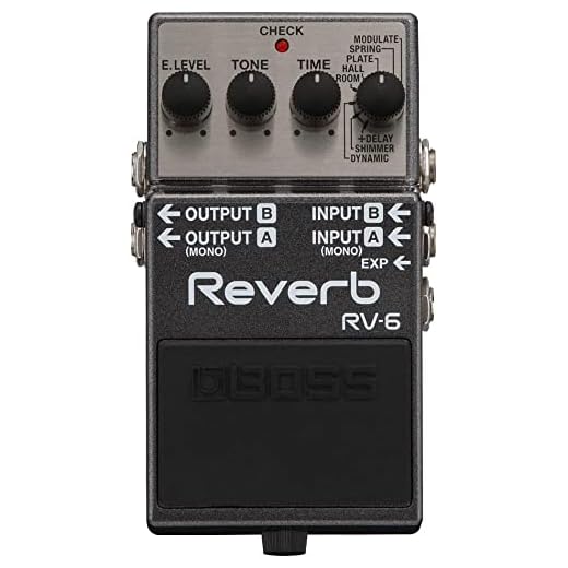 Pedal de guitarra BOSS RV-6 Reverb — 8 módulos de sonido, reverbs de máximo nivel y controles sencillos