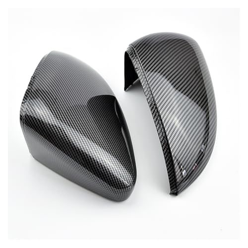 Ԃ̃obN~[nEWO 2 pieces For For Golf MK7 7.5 GTI 7 7R Mirror Covers Caps RearView Mirror Case Cover Carbon Look Bright Black Matt