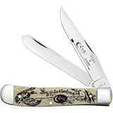 Case XX WR POCKET KNIFE, FISH & GAME NATURAL BONE TRAPPER - DUCK, 4 1/8 INCHES CLOSED, ITEM #9100538