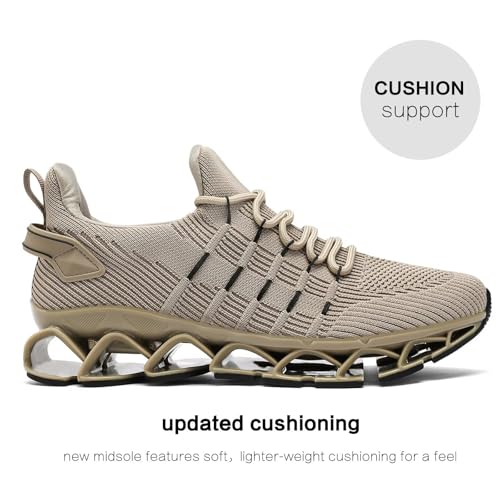 Image of Mens Slip On Walking Shoes Blade Non Slip Tennis Running Shoes Lightweight Workout Breathable Mesh Fashion Sneakers
