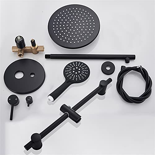 Robinet mitigeur de bain complet avec douche pluie de 8 po - 8