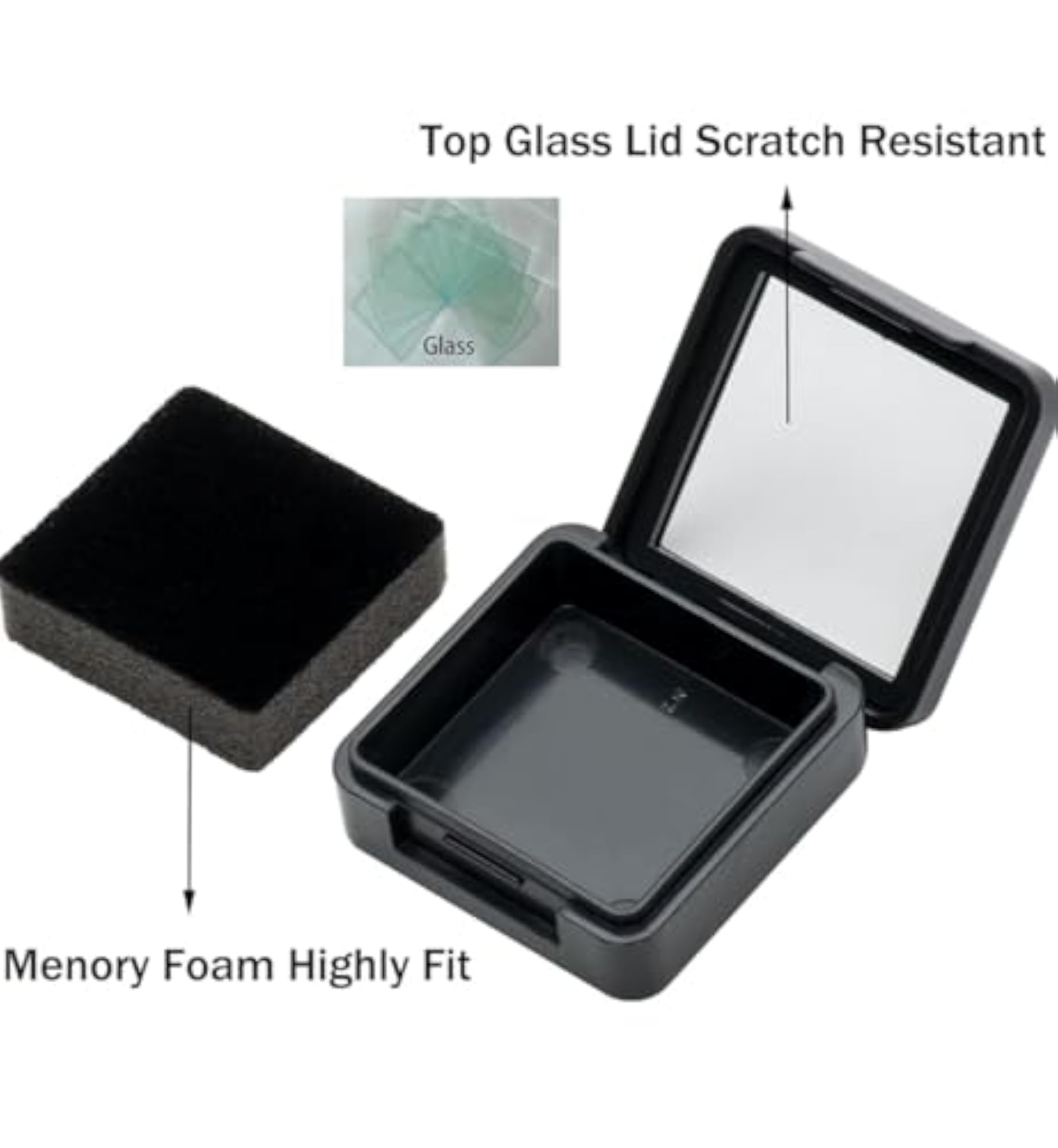 Pack of 6 Gemstone Display Box Jewellery Box Container