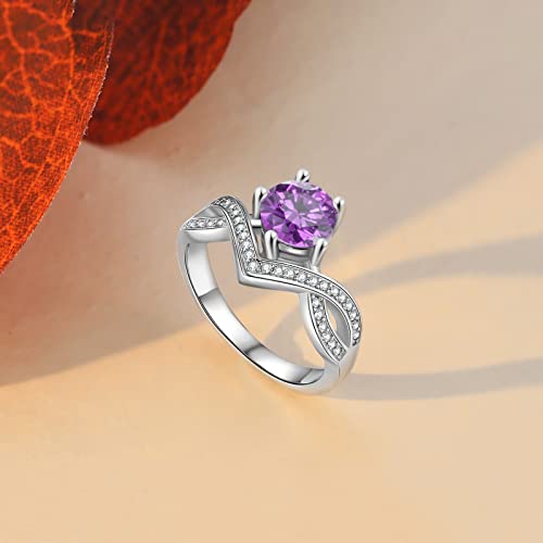 Wendy Made Custom Birthstone Rings For Women Infinity Promise Name Rings For Her Personalized Rings With Birthstone Name Mother Daughter Rings Gifts For Daughter (8) #TOP3