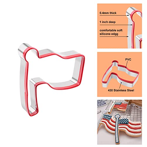 Large Flag Cookie Cutter, 4.4” Patriotic 4Th Of July For Celebrate The Usa Independence Day #TOP2