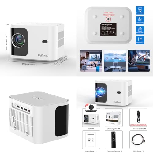 Projetor Thundeal TD91W Foco automático Android Wifi Bluetooth 5000 lúmens