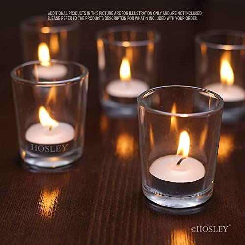 Hosley Set Of 24 Crystal Clear Glass Tea Light Holder. Ideal For Weddings Spa Aromatherapy Tealights Candle Gardens O2 #TOP3