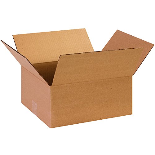 Image of BOX USA 13 inchL x 11 inchW x 6 inchH Brown Corrugated Cardboard Boxes, Pack of 25 | Shipping, Packaging, Moving, Storage Box for Home or Business