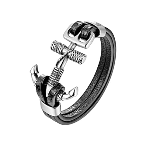HAQUIL Leather Anchor Bracelet Cover