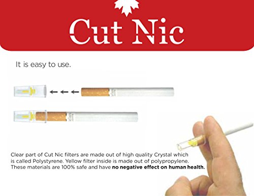 Cut Nic 4 Hole Disposable Cigarette Filters (300 Filters) Including 1 Travel Case #TOP2