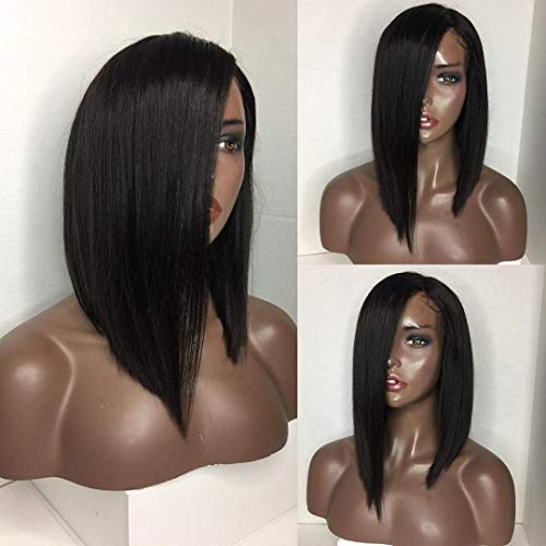 Short Straight Bob Wigs Brazilian Virgin Human Hair Lace Front Wigs Human Hair (10inch) 13x4 Lace Part 150% Density Pre Plucked with Baby Hair (KADOYEE HAIR )