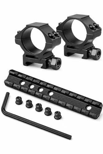 Gotical Marlin Rifle Tactical Pre-Drilled Weaver Picatinny Scope Sight Rail Mount Heavy Duty Attach scopes, Sights, Optics, flashlights, Scope Rings etc (Rail with 25mm Ring)