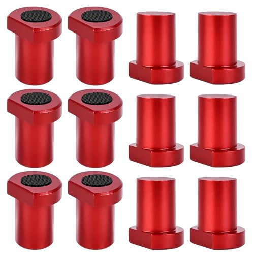 12 Stück Aluminiumlegierung Bankhaken 20mm Bank-Hundeklemme, Holzbearbeitungstisch Spannbacken, Bench Dogs, Spannbacken zum Flachspannen,...