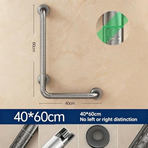Barre d'appui de douche 50x70cm gauche droite supporte 300 kg antidérapante