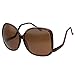 grinderPUNCH Women's Oversized Square Drop Temple Fashion Sunglasses 2 Pack