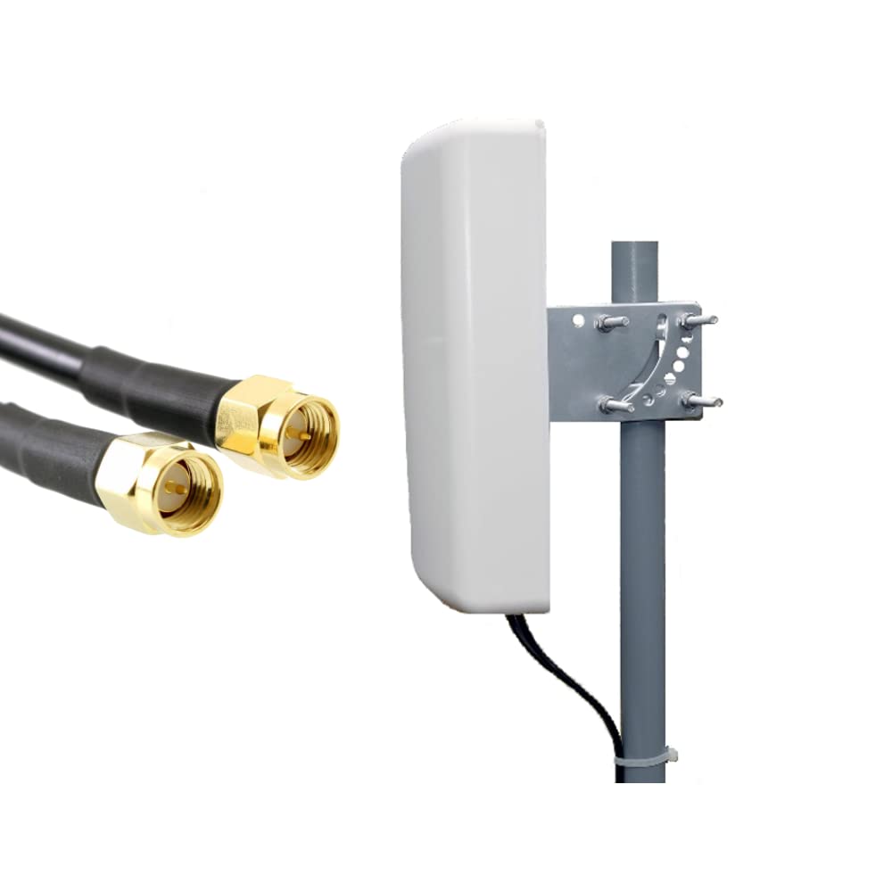 Antenna direzionale ad alto guadagno 4G/5G Cavi da 10 metri LTE MiMo Panel Pole montabile a doppio ingresso Internet mobile a banda larga impermeabile IP67 Diversità Antenna
