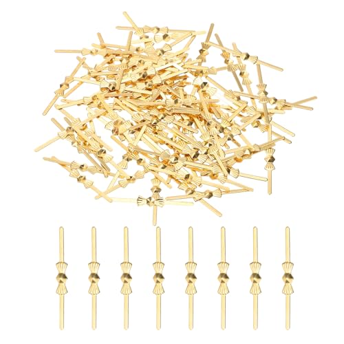 uxcell 150Pcs Chandelier Connector Clip 25mm Copper Crystal Chandelier Pin