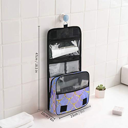 Hanging Travel Toiletry Bag Kit Makeup Case Cosmetics Organizer For Men Women (Mermaid Scale) #TOP5