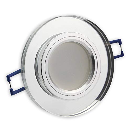 6x Spot Encastré Transparent - Angulaire LED Verre 5 Watts