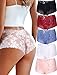 Take Talk Sexy Lace Underwear Panties Lingerie Gift for Women Wife 5 Pack Soft Cheeky Boy shorts Plus Size Underwear Women