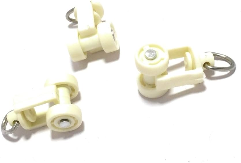 FAPBADRI Plastic Runners/Sliders for M Track/Curtain Channel, Colour - Ivory, 500 Pieces, Standard Size