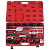 HeinaTond 40Pcs Diesel Injector Puller Tool Kit Slide Hammer Injector Removal Tool Diesel Injector Nozzle Remover for Car Universal Master Kit Compatible with Bosch, Delphi, Siemens, VW, Ford