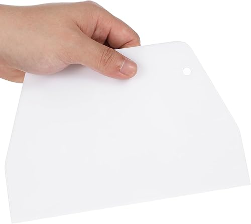 Tofficu 2 raspadores de plástico para tartas, antiadherentes para glaseado, raspador de pasteles, raspador de tazón, raspador de masa, herramientas