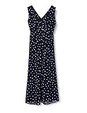 elegantes langes Kleid mit gepunktetem Muster und schönem Dekolletté von Esprit Collection